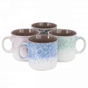 Gibson 120245.01 Home Blurry 4 Piece 19 Ounce Stoneware Straight Shape