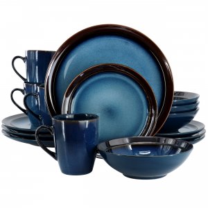 Gibson 142747.16 Elite 16 Piece Priya Reactive Glaze Stoneware Dinnerw