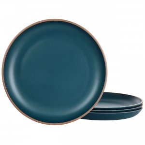 Gibson 136601.04 Home Rockabye 4 Piece Melamine Dinner Plate Set In Da