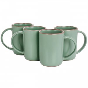 Gibson 135286.04 Elite Dumont 4 Piece 17oz Terracotta Mug Set In Green