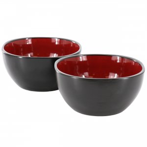 Gibson 97223.02 Home Urban Cafe 2 Piece 6 Inch Round Stoneware Bowl Se