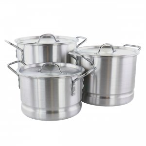 Gibson 82951.09 Home Breton 3 Piece Aluminum Stockpot With Steamer And