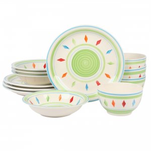 Gibson 134039.12 Home Heidy 12 Piece Durastone Dinnerware Set