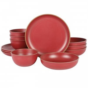 Gibson 136594.12 Home Rockabye 12 Piece Double Bowl Malemine Dinnerwar