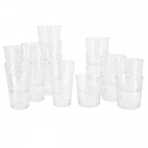 Gibson 82883.16RM Home Hemby 16 Piece Bubble Glass Drinkware Set