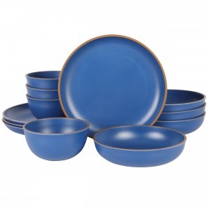 Gibson 136596.12 Home Rockabye 12 Piece Double Bowl Malemine Dinnerwar