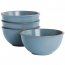 Gibson 135288.04 Elite Dumont 4 Piece Terracota Bowl Set In Light Blue