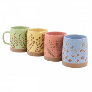 Gibson 138965.01 Home Garcelle 4 Piece 18 Ounce Round Stoneware Mug Se