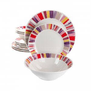 Gibson 127022.12 Home Orleans 12 Piece Ceramic Dinnerware Set