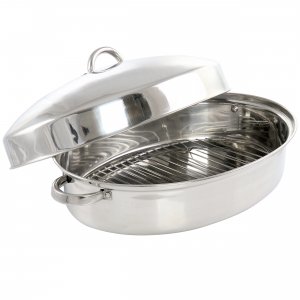 Gibson 82669.03 Home Hutchinson 18 Inch Oval Stainless Steel Roaster W