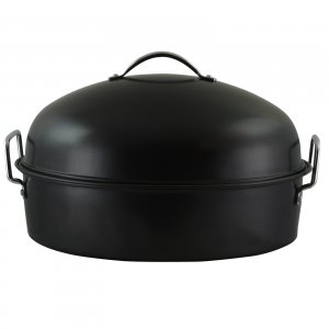 Gibson 90008.01 Home Kenmar High Dome Oval Roaster Set In Black