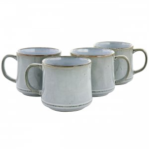 Gibson 136622.01 Home Picadelle 4 Piece 21oz Stoneware Mug Set In Ligh