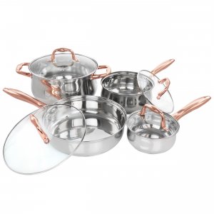 Gibson 128618.08 Home Bransonville 8 Piece Stainless Steel Cookware Se