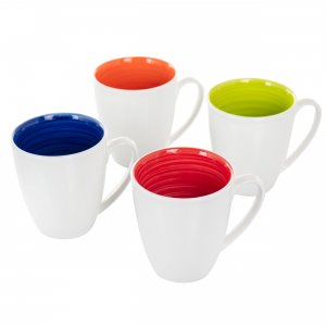 Gibson 127020.04 Home Crenshaw 4 Piece 12 Ounce Ceramic Mug Set In Ass