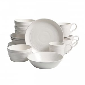 Bee 124639.16 Gibson Milbrook 16 Piece Round Stoneware Dinnerware Set 