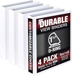 Samsill MP46457 Durable 1.5 Inch Binder, Made In The Usa, D Ring Binde