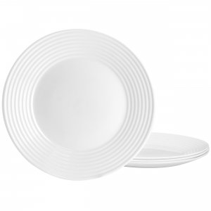 Gibson 135274.04 Ultra Patio 4 Piece Tempered Opal Glass Dinner Plate 