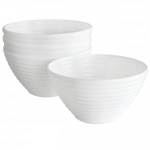 Gibson 135276.04 Ultra Patio 4 Piece Tempered Opal Glass Dessert Bowl 