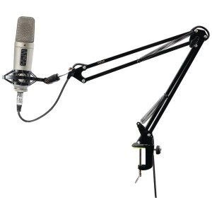 Pyle PEPYLPMKSH01 Suspension Microphone Boom Stand, Simple Clamp-style