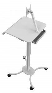 Cta QPAD-HRWV Cta Height-adjustable Rolling Medical Workstation Cart W