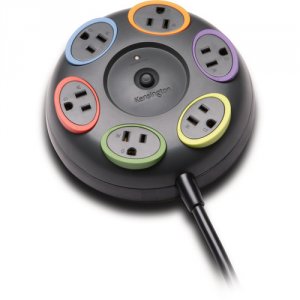 Kensington K62634na Smartsockets Tabletop 6-outlet Surge Protector