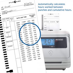 Pyramid 44100-10MB Attendance Cards, 40004000hd4000pro50005000hd, 1000