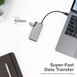 Alogic UCFUUA-SGR Usb-c Fusion Swift 4in1 Hub