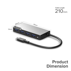 Alogic UCFUUA-SGR Usb-c Fusion Swift 4in1 Hub