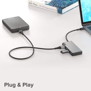 Alogic UCFUUA-SGR Usb-c Fusion Swift 4in1 Hub