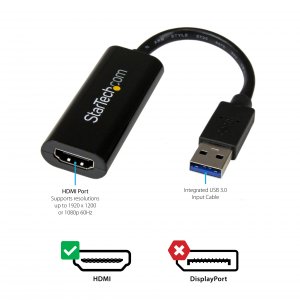 Startech USB32HDES Usb 3.0 To Hdmi Adapter 1920x12001080p2ch Audio - F