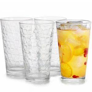 Gibson 92078.04 Home Great Foundations 4-piece 16 Oz. Tumbler Set, Squ