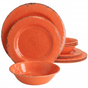 Laurie 134032.12 California Designs Mauna 12 Piece Melamine Dinnerware