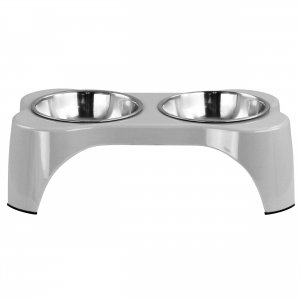 Gibson 122394.03 Home Bow Wow Meow 3 Piece Elevated Pet Bowl Dinner Se