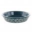 Laurie 136570.01 10 Inch Wax Relief Stoneware Tierra Pie Dish In Blue