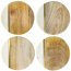 Laurie 113943.04 White Marble And Mango Wood Round 4 Piece Coaster Set