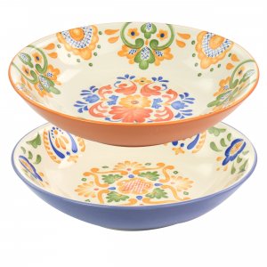 Laurie 130972.02RR Tierra 2 Piece Round Stoneware Dinner Bowl Set In A