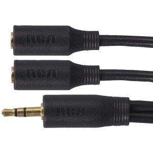 Voxx RA45649 Rca(r) Ah202dr 3.5mm Stereo Headphone Y-adapter