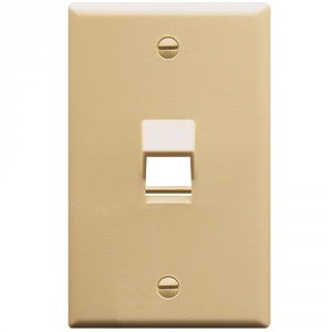 Cablesys ICC-IC107DA1IV Face Plate  Angled  1-gang  1-port  Ivory