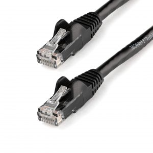 Startech N6PATCH2BK 2ft Cat6 Ethernet Cable - Black Snagless Gigabit -