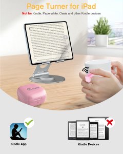 Adzerd B0B7MBRT86 Pink Remote Control For Tiktok And Kindle Apps