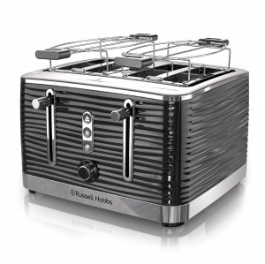 Russell TR9450BR Retro Style 4 Slice Toaster In Black