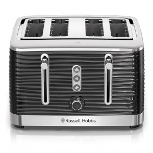 Russell TR9450BR Retro Style 4 Slice Toaster In Black