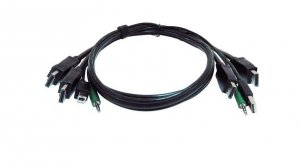 Black SKVMCBL-2DP-06TAA Black Box 6ft Displayport Usb Audio Kvm Cable 