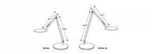 Humanscale NV3EBB Nova Task Light - 3000k Color Temperature, North Ame