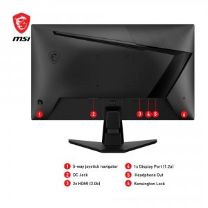 Msi G255F Flat Gaming Monitor; Metallic Black; 25 Inch