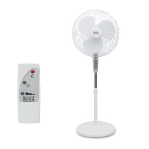 Black BFSR18W 18in Stand Fan Wht