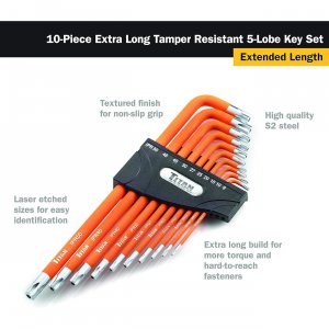 Titan SMD 12734 Security Pentalobe Key Set - 10 Piece Tool Set