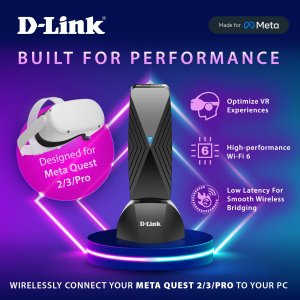 D-link DWA-F18 Vr Air Bridge For Meta Quest Headsets With Direct Wi-fi