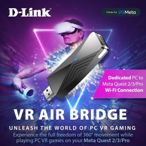 D-link DWA-F18 Vr Air Bridge For Meta Quest Headsets With Direct Wi-fi