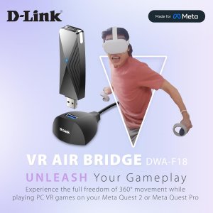 D-link DWA-F18 Vr Air Bridge For Meta Quest Headsets With Direct Wi-fi